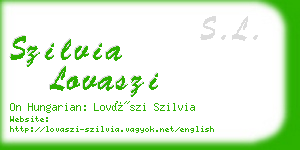 szilvia lovaszi business card